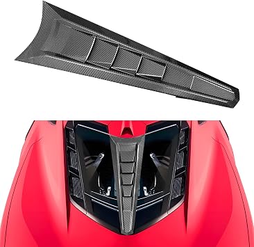 Rear Window Split Louver Panel Cover Compatible with for Chevy Corvette C8 Stingray Z51 Z06 E-ray Coupe 2020-2026 Accessories,Rear Hatchback Engine Window Center Molding Decoration Trim