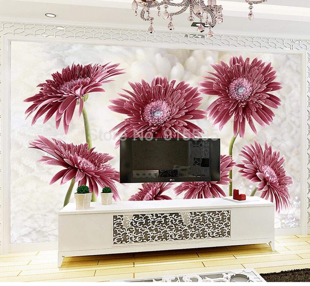 Papier peint salon moderne grand format 200x140 cm revêtement mural chambre à coucher floral