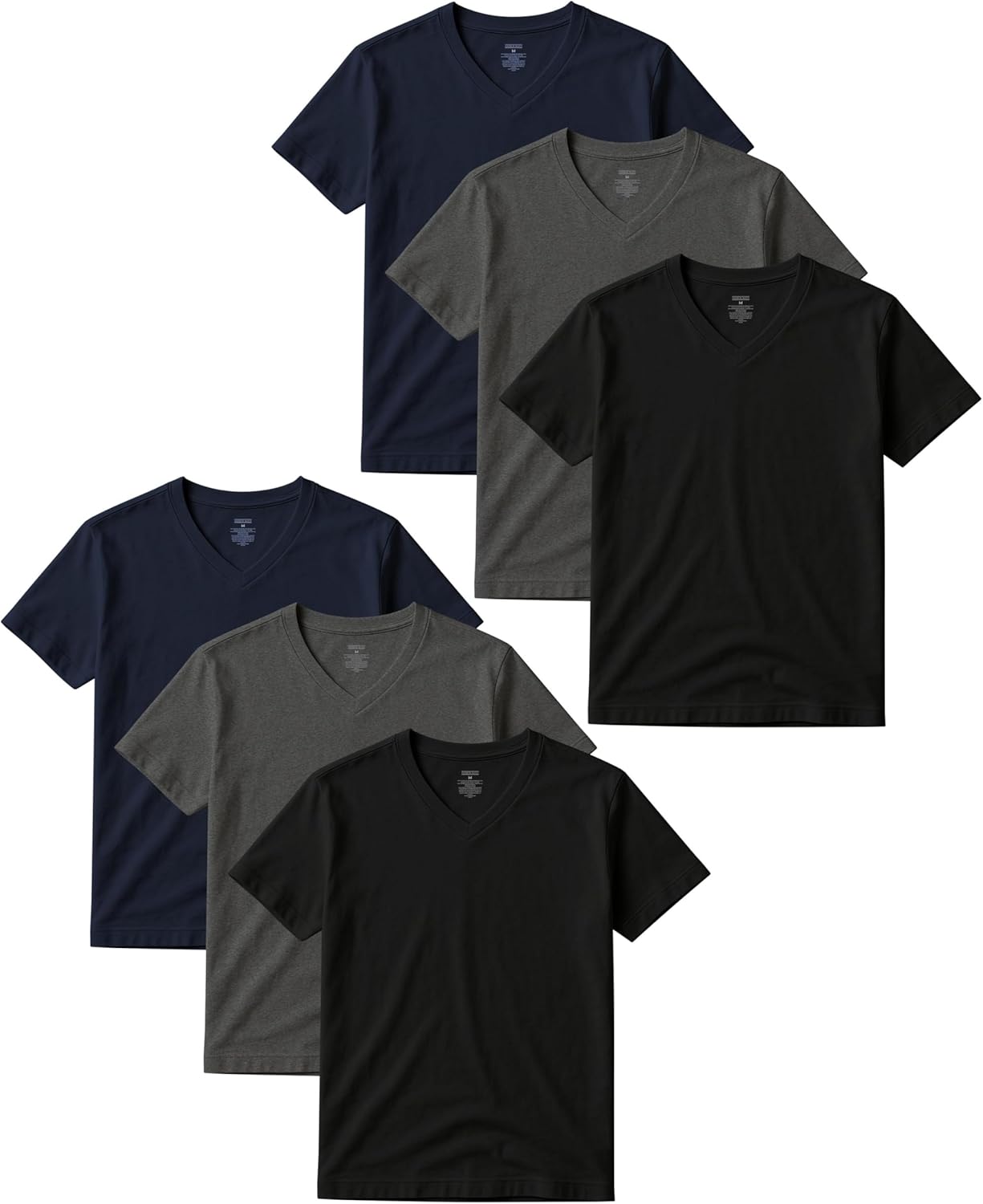 Classic Men's White Short Sleeve Undershirts V Neck T Shirt - Multi & Bulk Wholesale Packs