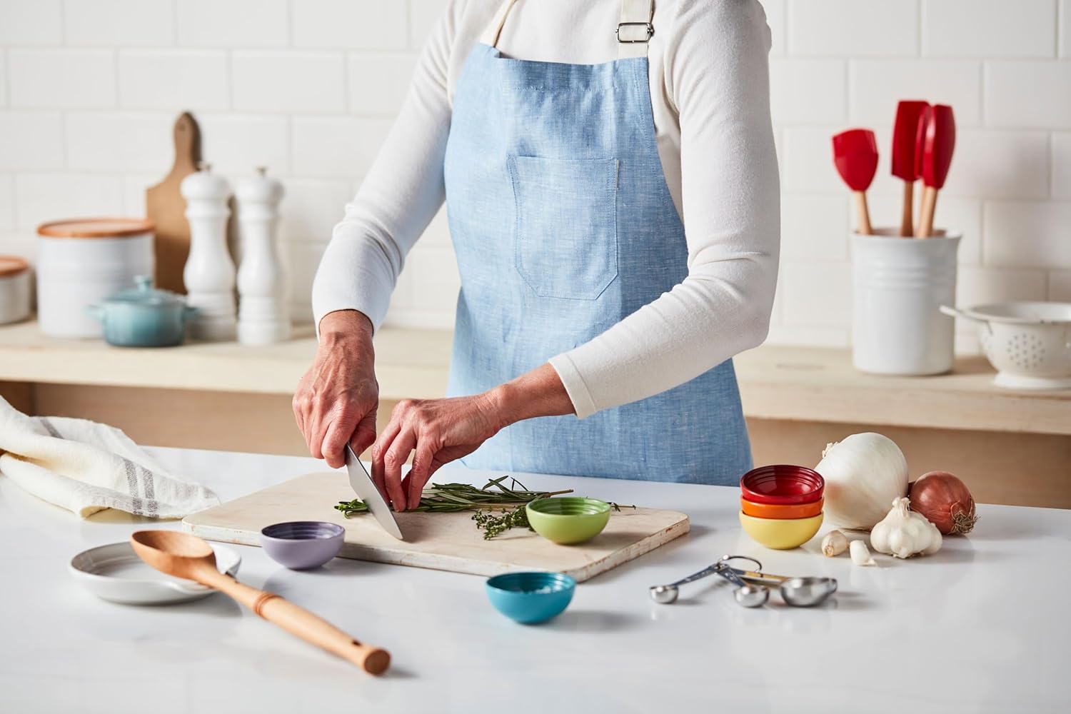 Le Creuset Set Of 6 Vancouver Pinch Bowls 2 Oz White