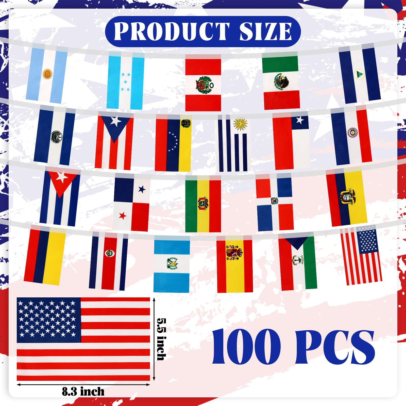 Latin American Country Banner Flags Latin America 22 Countries Banner ...