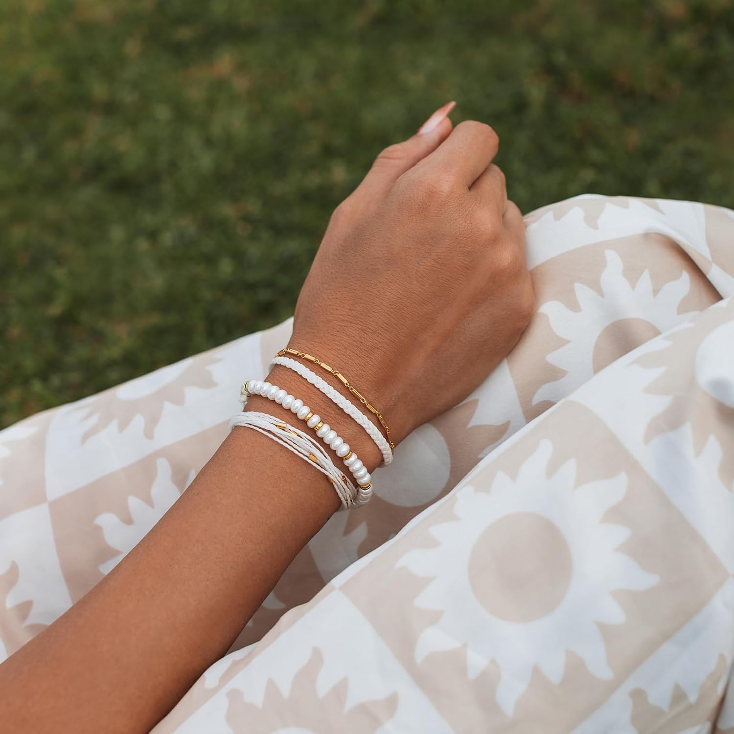 Pura Vida Bracelet Sweet Honey Bracelet Stack, 3 Stackable Bracelets for Women