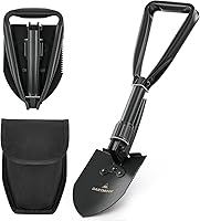 DARTMOOR Mini Folding Shovel - High Carbon Steel Tactical Entrenching Tool for Camping, Hiking, Survival, Digging & Car Emergency