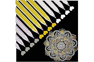 Metallic Gel Pen Set with Gold, Silver, and White