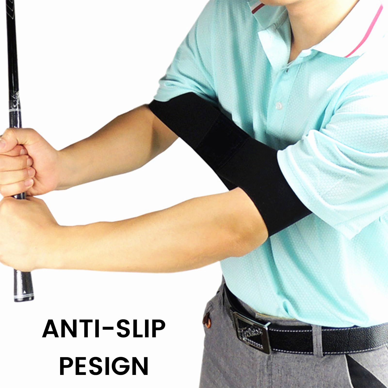 Allenatore per Swing Golf, 2 Pezzi Golf Gadget, Golf Swing Training Aid, Ausiliario Swing Arm Belt Accessori Golf Principianti Gesto Corrector per Uomo Donna Bambino