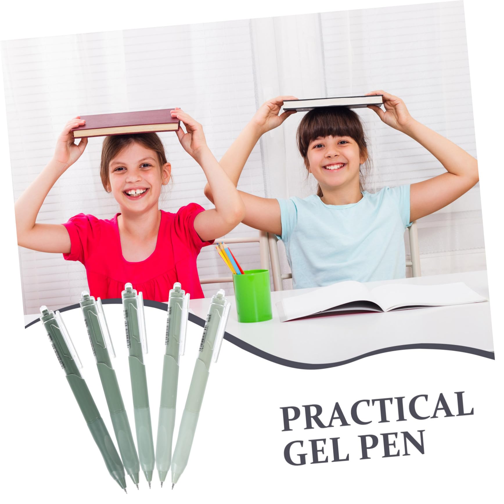 Housoutil 5 Set Gel Portatile Per Scrittura Elegante E Design Compatto Per Scuola Ufficio E Casa 5 Pezzi*5