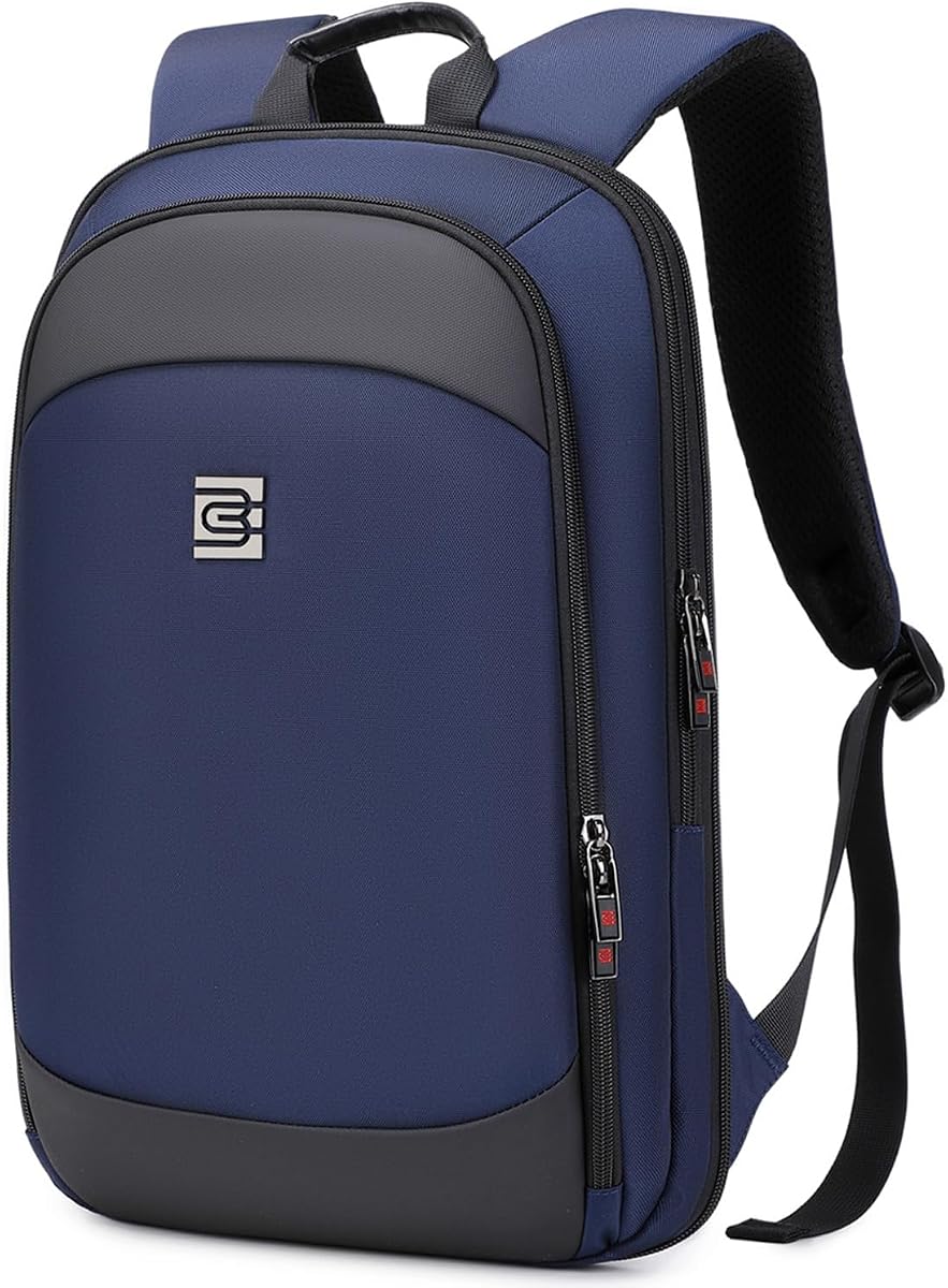 Mochila de negocios para hombres de 15,6 pulgadas, mochila impermeable delgada y expandible para computadora portátil de viaje