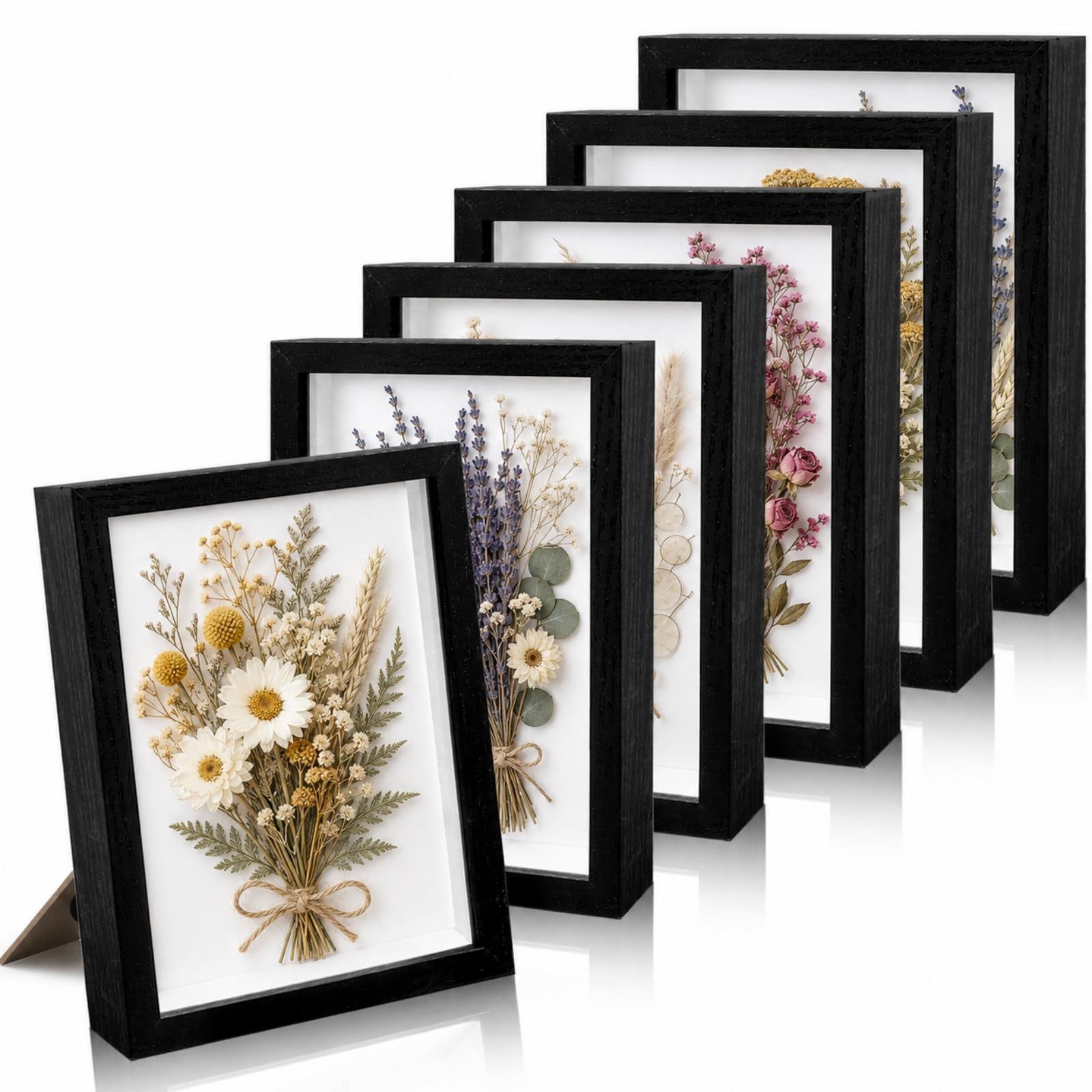 Cadre photo vitrine lot de 6 pour décoration murale salon et chambre