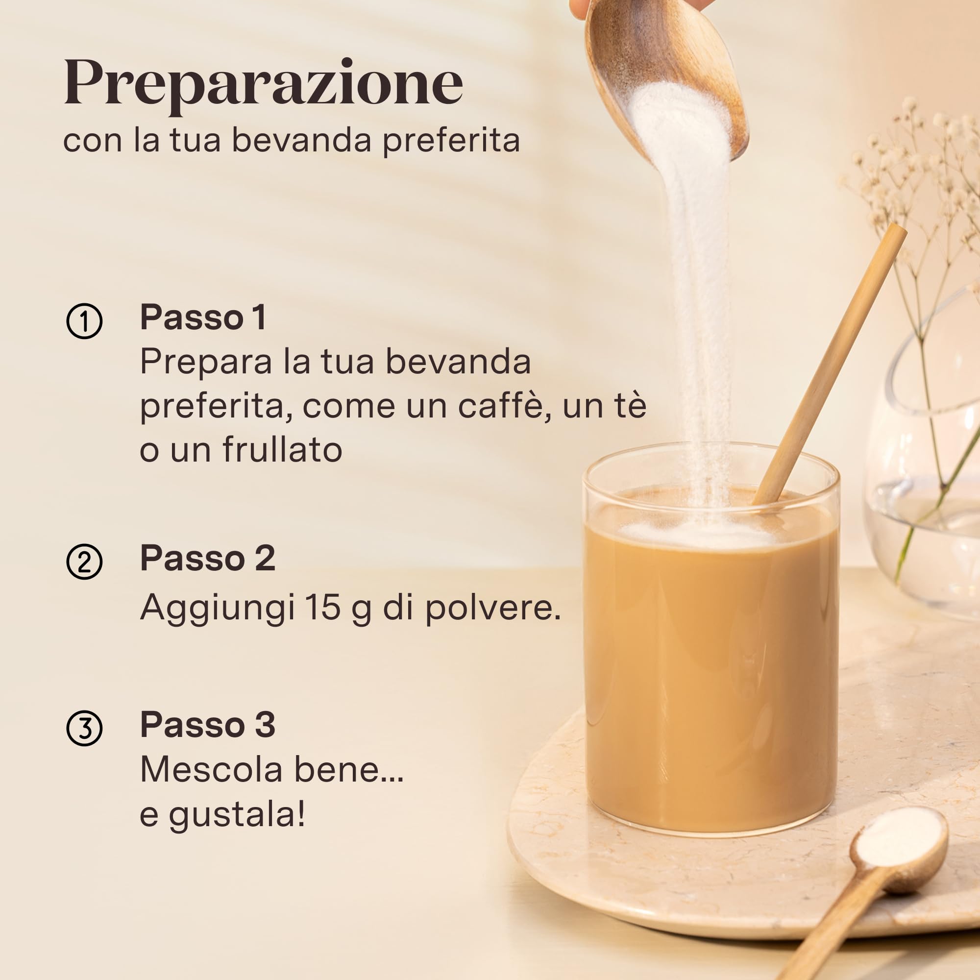 Glow25® Collagen Plus 450 g – Peptidi di collagene di tipo I e III con vitamina C, zinco e biotina – Formula idrolizzata ad alta biodisponibilità – Collagene in polvere