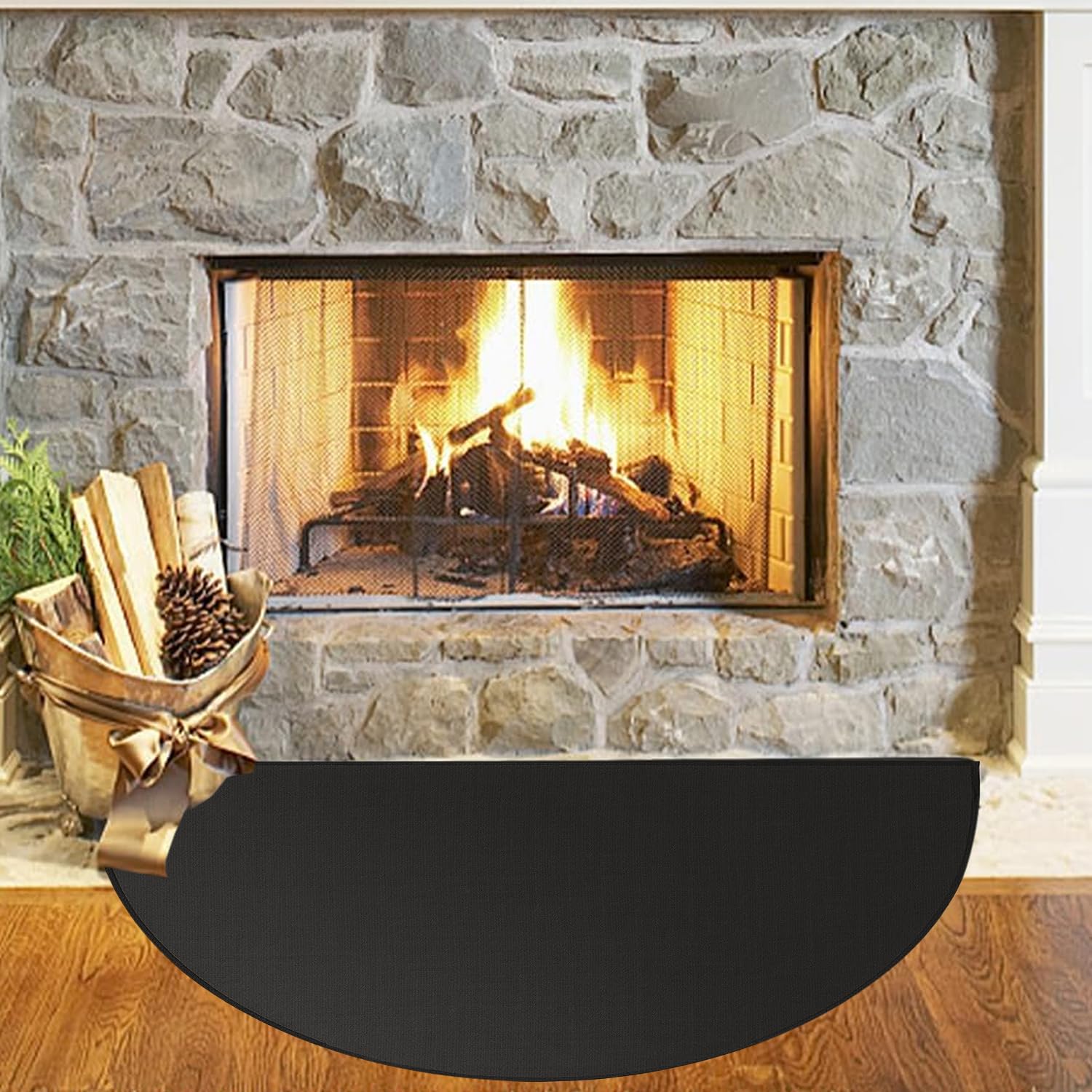 Feuerfeste Unterlage 50x80cm - Kamin Schutzmatte Hitzebeständig