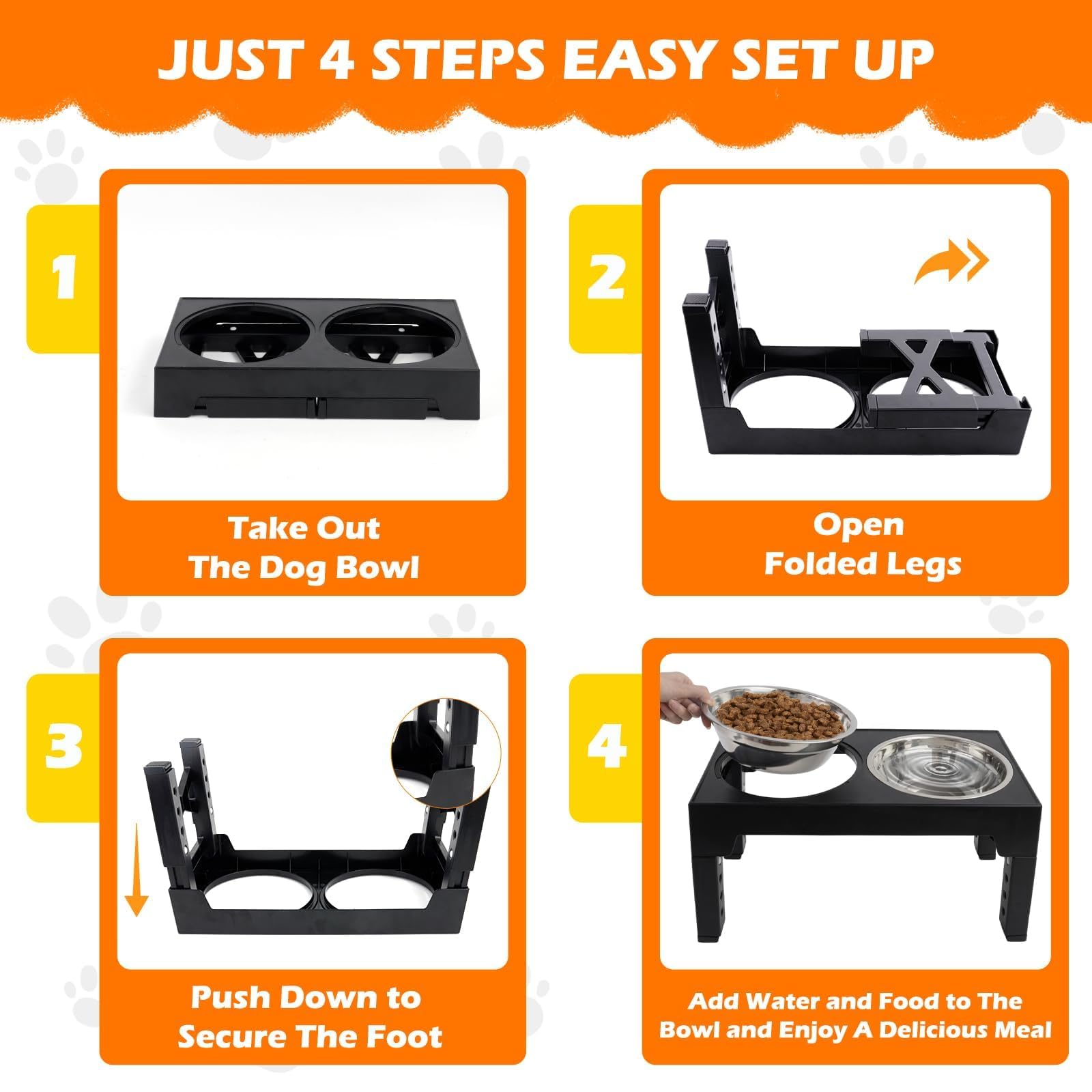SNOUTEX Ciotole Rialzate Per Cani E Gatti - Regolabile In Altezza Con Ciotola Antigoccia - Foto 7