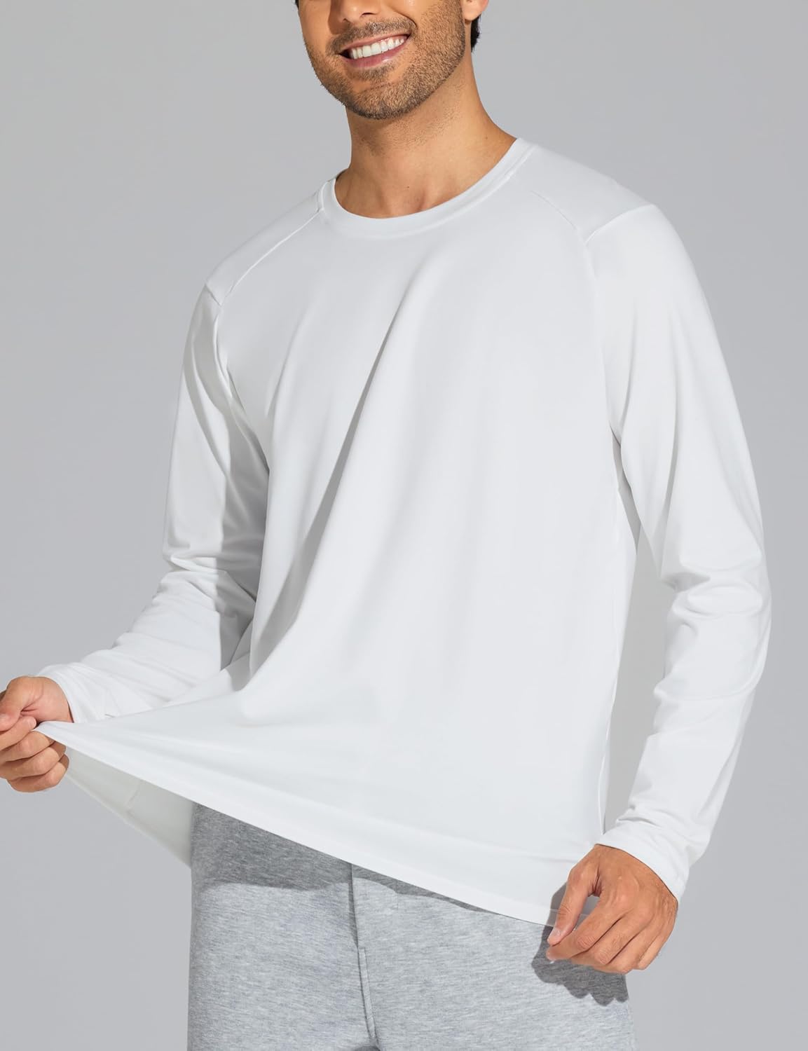 THE GYM PEOPLE Men's Long Sleeve Soft Workout Shirts UPF 50+ Fall Lightweight Athletic Pullover Tops for Hiking Running - Image 5