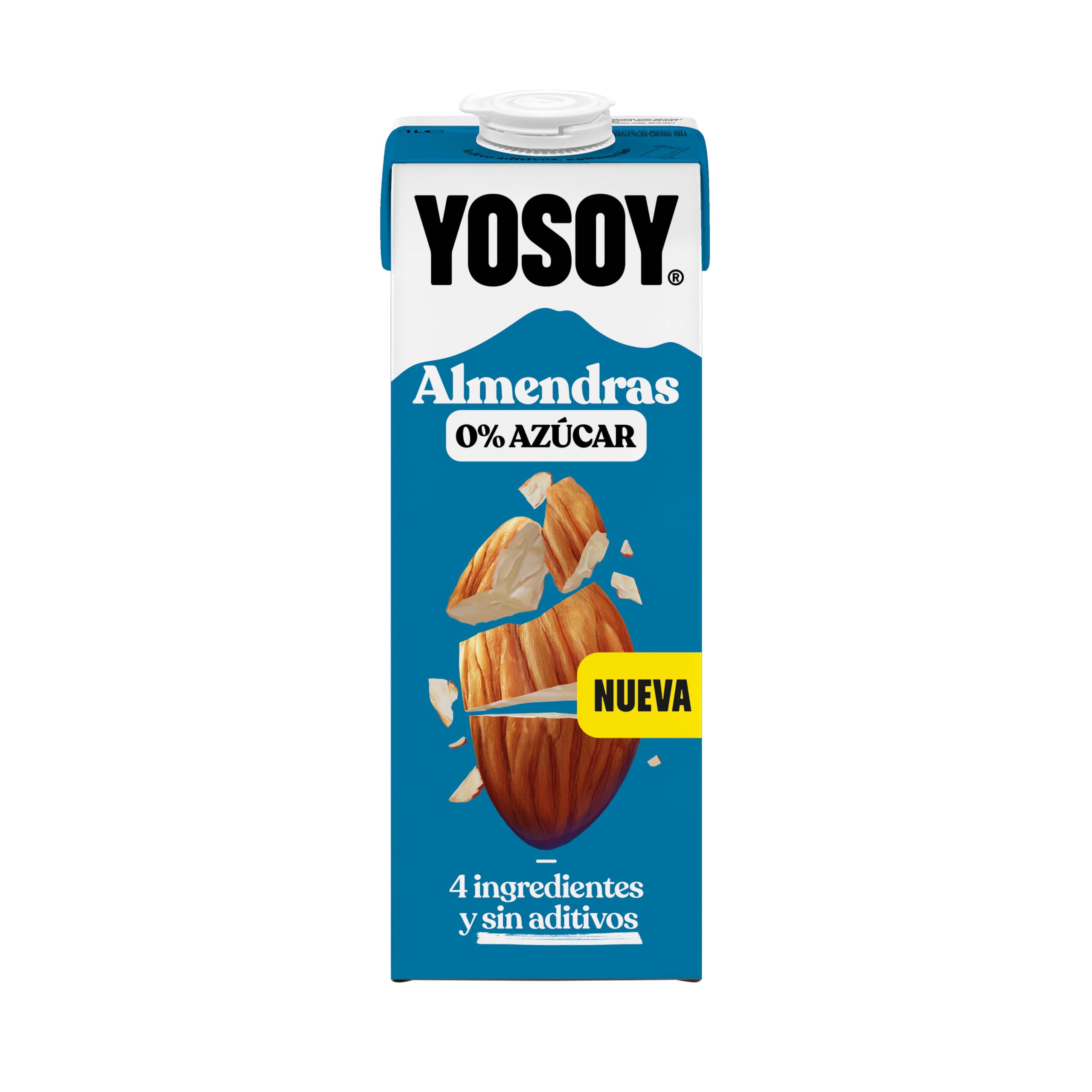 YOSOY Bebida Vegetal de Almendras Sin Azúcar, pack de 6 x 1L
