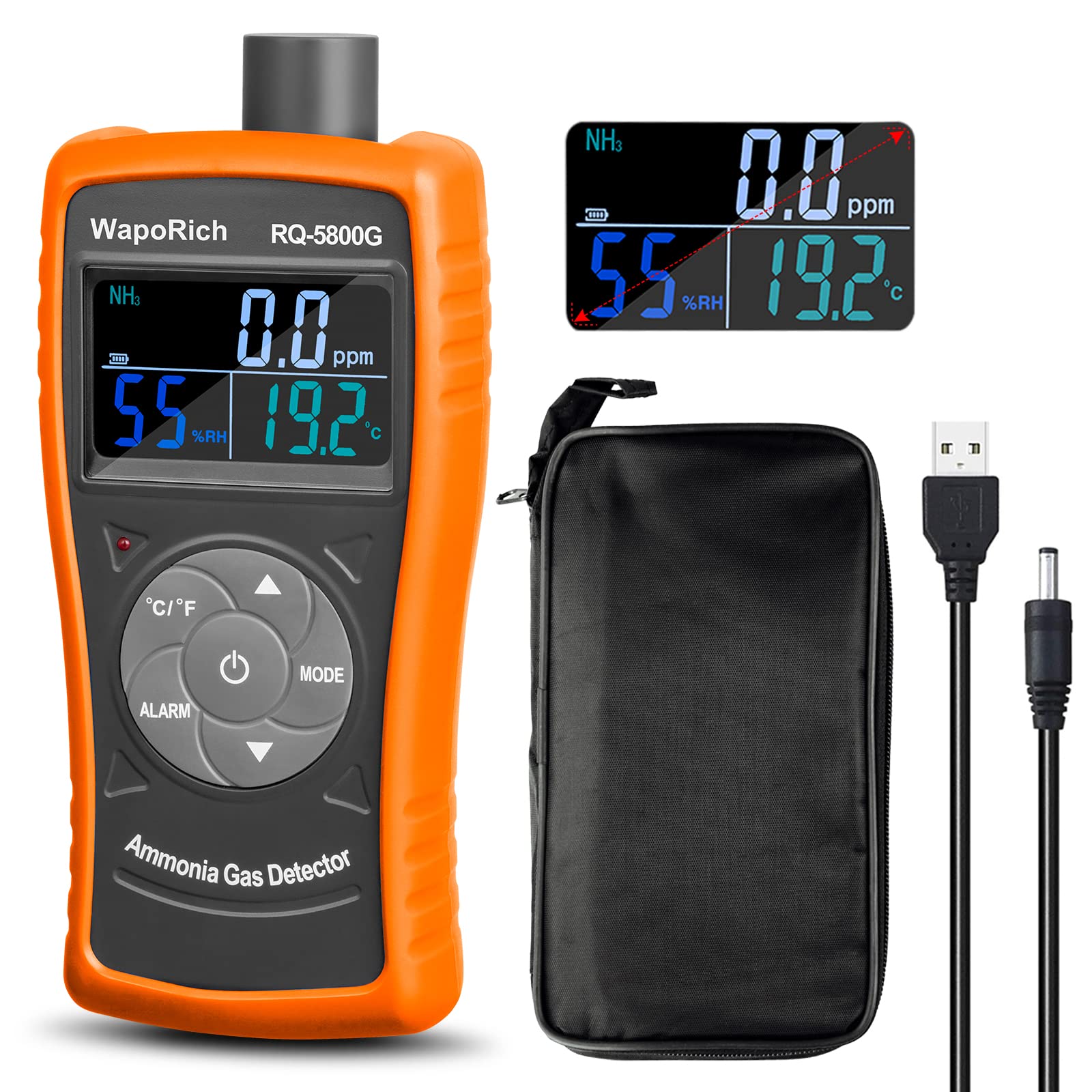 Amazon | 空気汚染測定器 アンモニアの測定 高精度 0〜100 PPM NH3