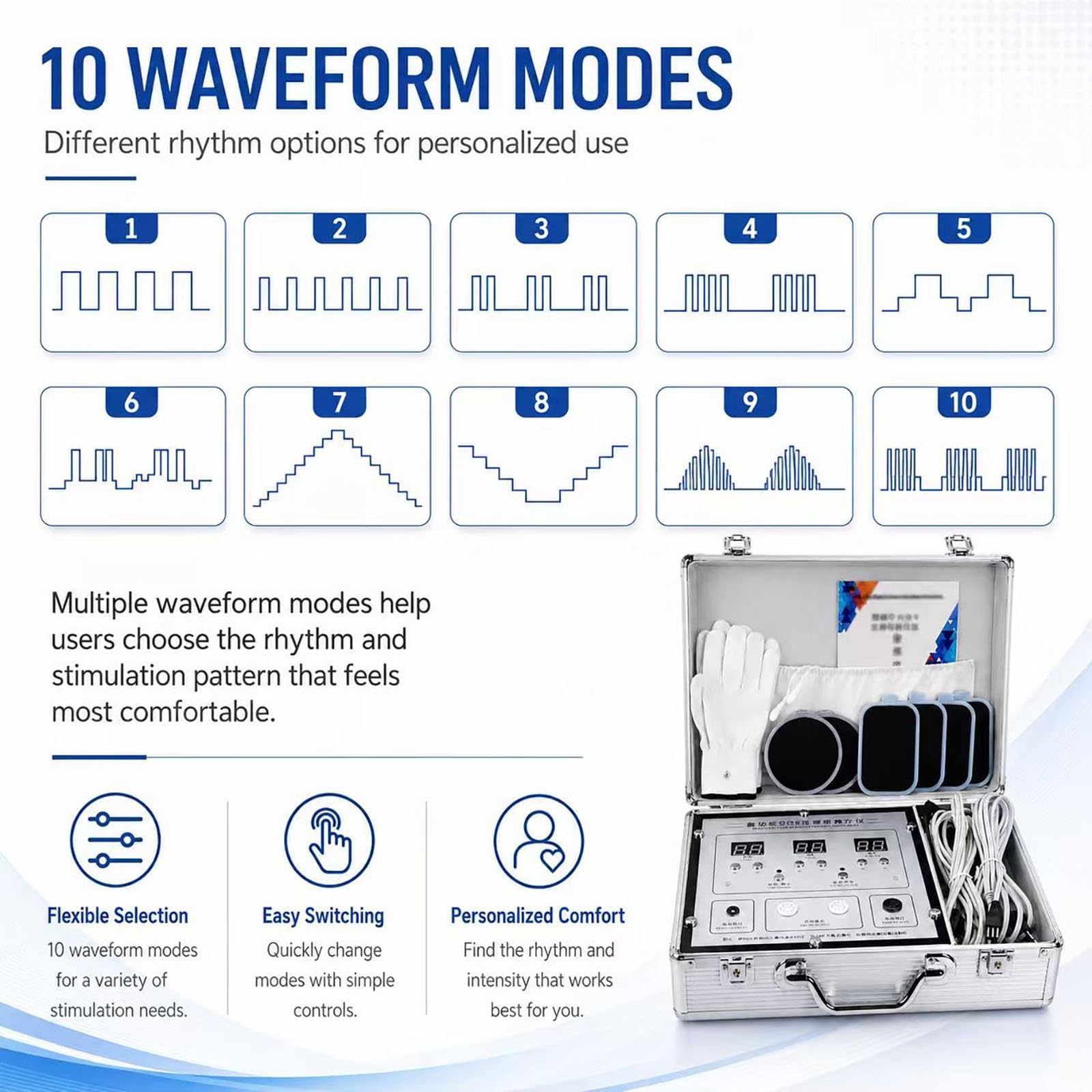 Dispositivo Di Elettroterapia Multifunzione Meridian, Massaggiatore Bioelettrico Dds Con Elettrodi Tens Eco for Il Rilassamento Corporeo, Stimolatore Muscolare for Il Sollievo