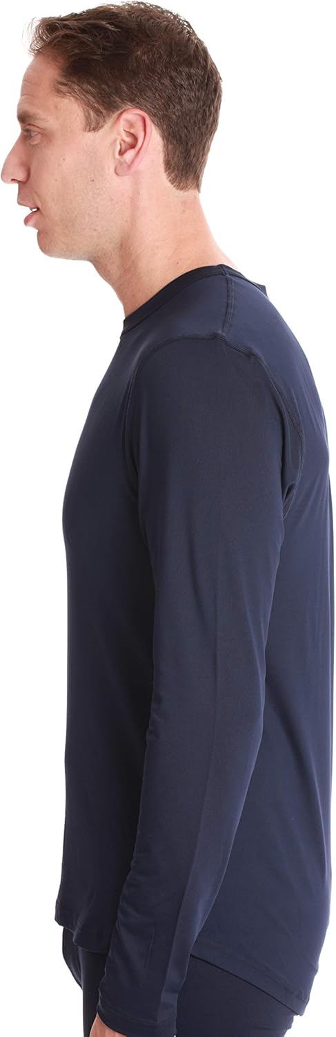 At The Buzzer Men’s Long Sleeve Thermal Shirt Compression Base Layer Mock Neck Top - Image 2