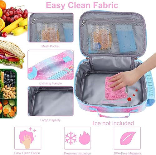 Miniatura 193 de RHCPFOVR Kids Lunch Bag - Insulated Lunch Box for Boys Girls,Washable Lunch Bag and Reusable Toddler Leak-proof Lunchbox for School and Daycare