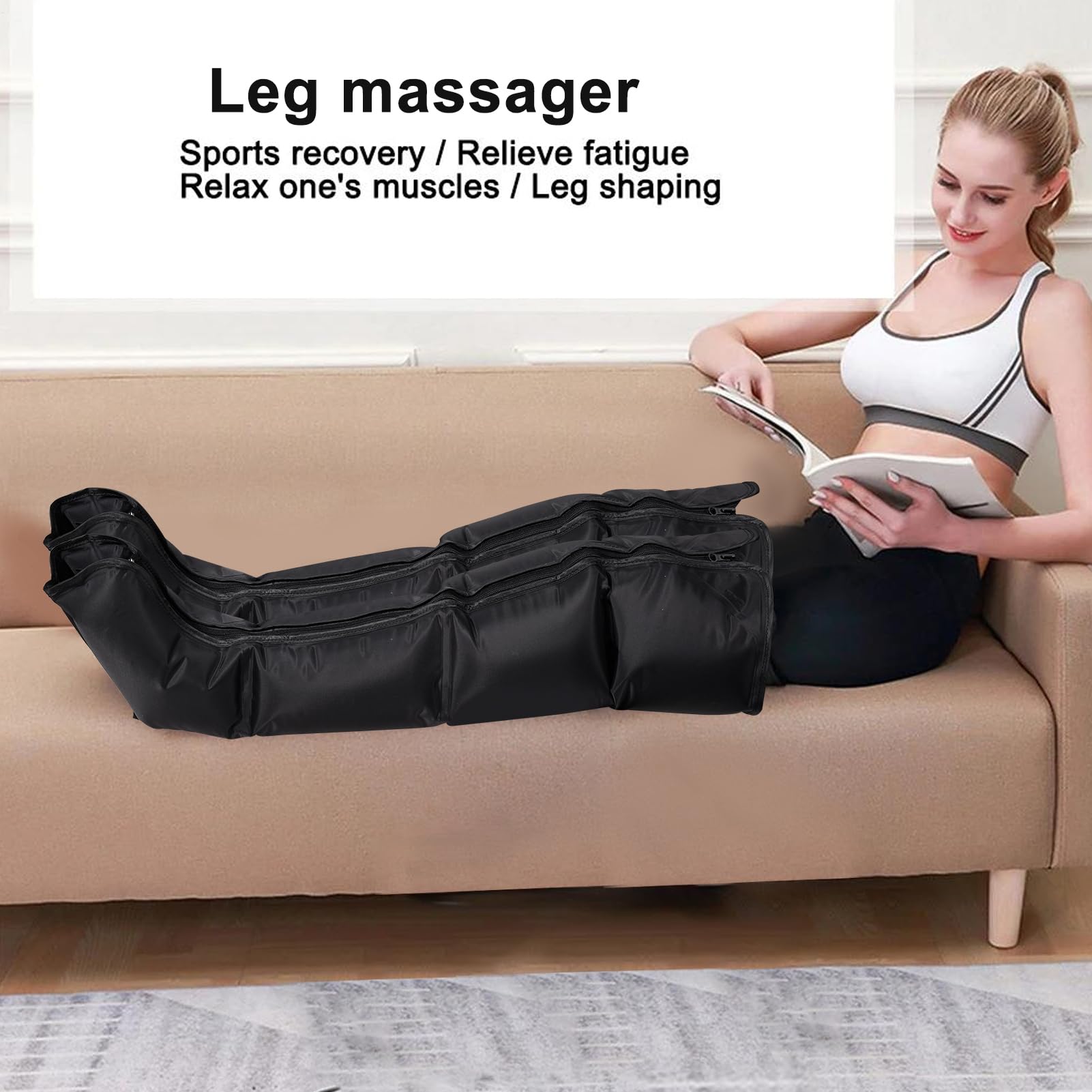 Botas de compresión de aire para piernas, masajeador de patas de compresión - Foot Massager Spa con 4 cojines de aire - Máquina de compresión de productos de asistencia para ancianos fáciles de usar p