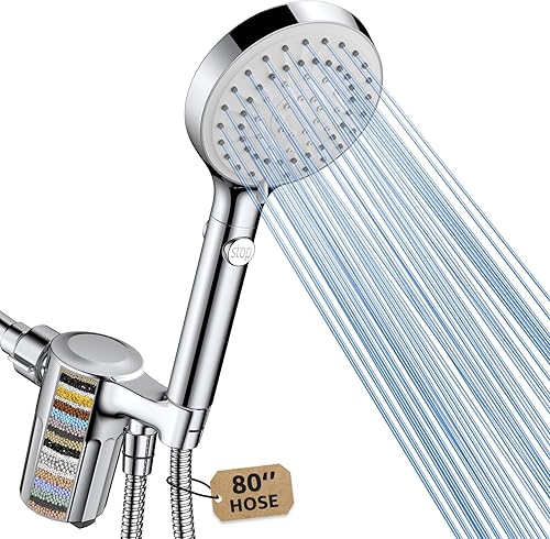 FASDUNT Cabezal de ducha con mano Cromo de alta calidad.,Níquel cepillado,Mate negro,https://www.amazon.com/dp/undefined