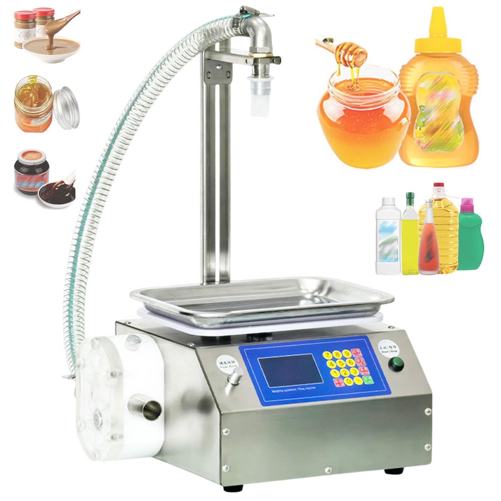 Viscous Liquid Filling Machine, 10g-10kg Digital Bottle Filler For Honey