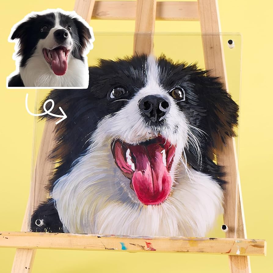 Amazon.co.jp: カスタム3Dペットポートレート, アクリル板アート