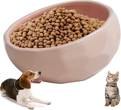 kathson Cuenco de cerámica inclinado para perros y gatos, cuencos de agua inclinados de 15 para alimentación cómoda para mascotas, comedero pesado disponible en Yaxa Peru