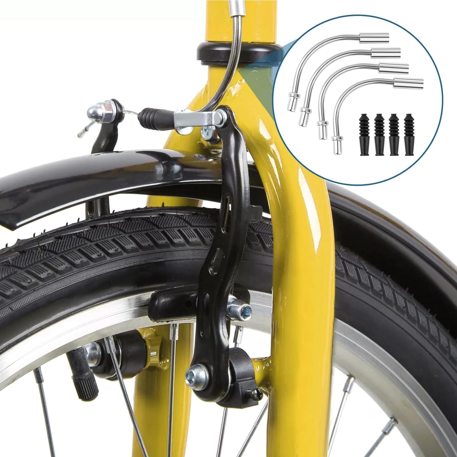 Cavo Freno Bici Giallo Set Cavi E Guaine Per Freni Anteriore - Foto 9