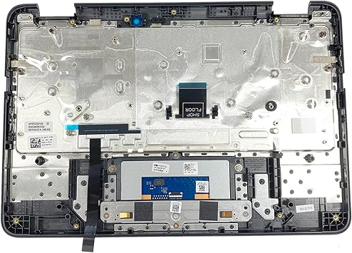 Replacement for Dell Chromebook 11 3100 2-in-1 Laptop Upper Case Palmrest Keyboard Touchpad Assembly Part 11.6" 0WFYT5 WFYT5 Top Cover Black