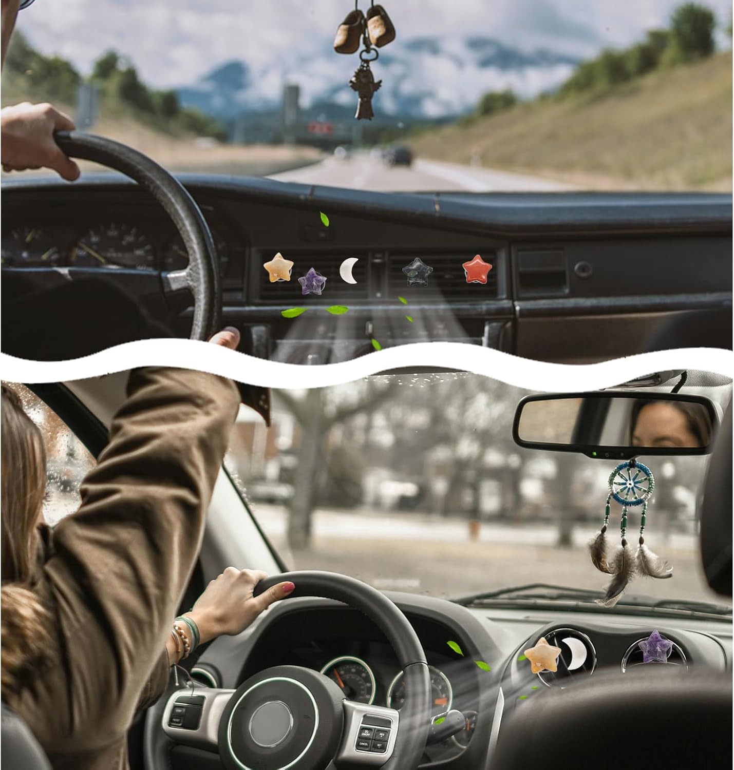 Elevate Your Ride: ORIESSE Boho Car Decor and Natural Crystal Fresheners Review