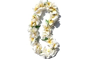Hawaiian Luau White Seashell Lei Necklaces for Party Event,Christmas Decoration