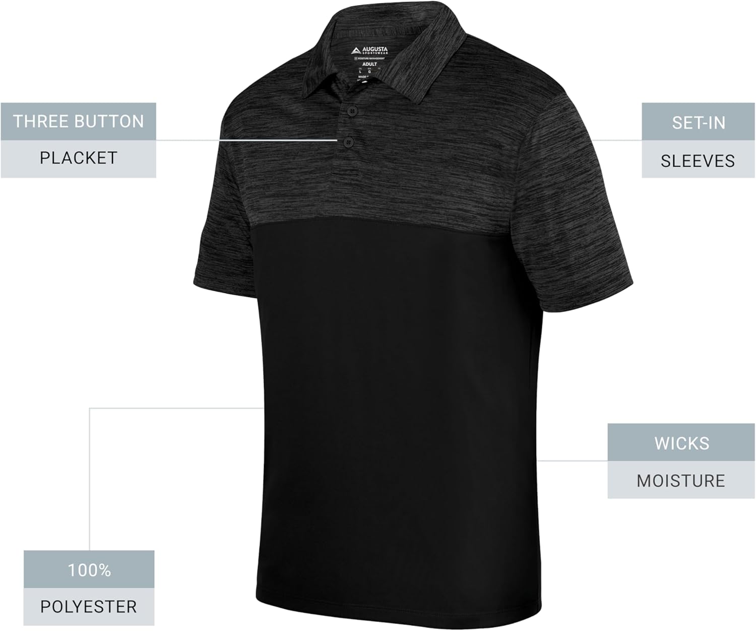 Augusta Sportswear Mens 5412 - Image 3