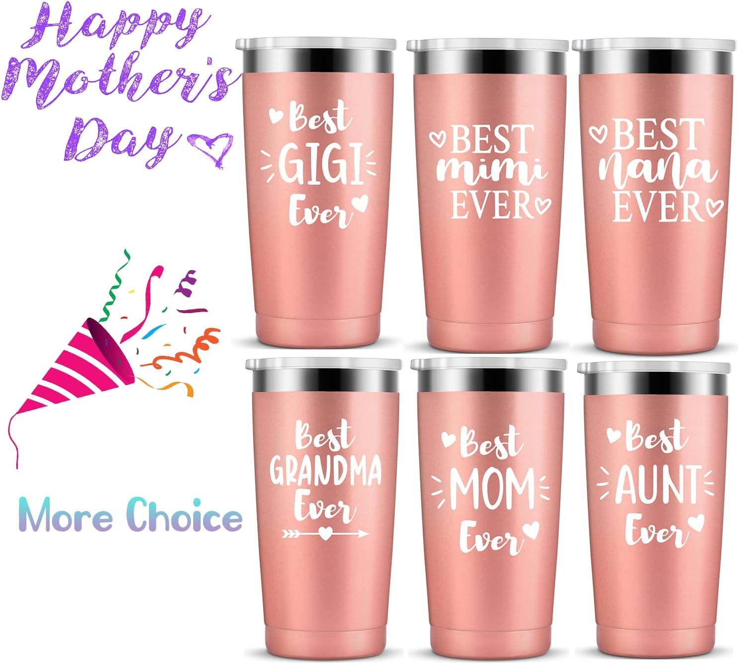 Gеt Sресіаl Prісе Grandma Mug Tumbler Birthday Christmas Anniversary for Grandma Vacuum Insulated Stainless Steel Cup with Straw and Lid 20-Ounce Rose Gold Rеvіеw Prоduсt Grandma Mug Tumbler Birthday Christmas Anniversary for Grandma Vacuum Insulated Stainless Steel Cup with Straw and Lid 20-Ounce Rose Gold