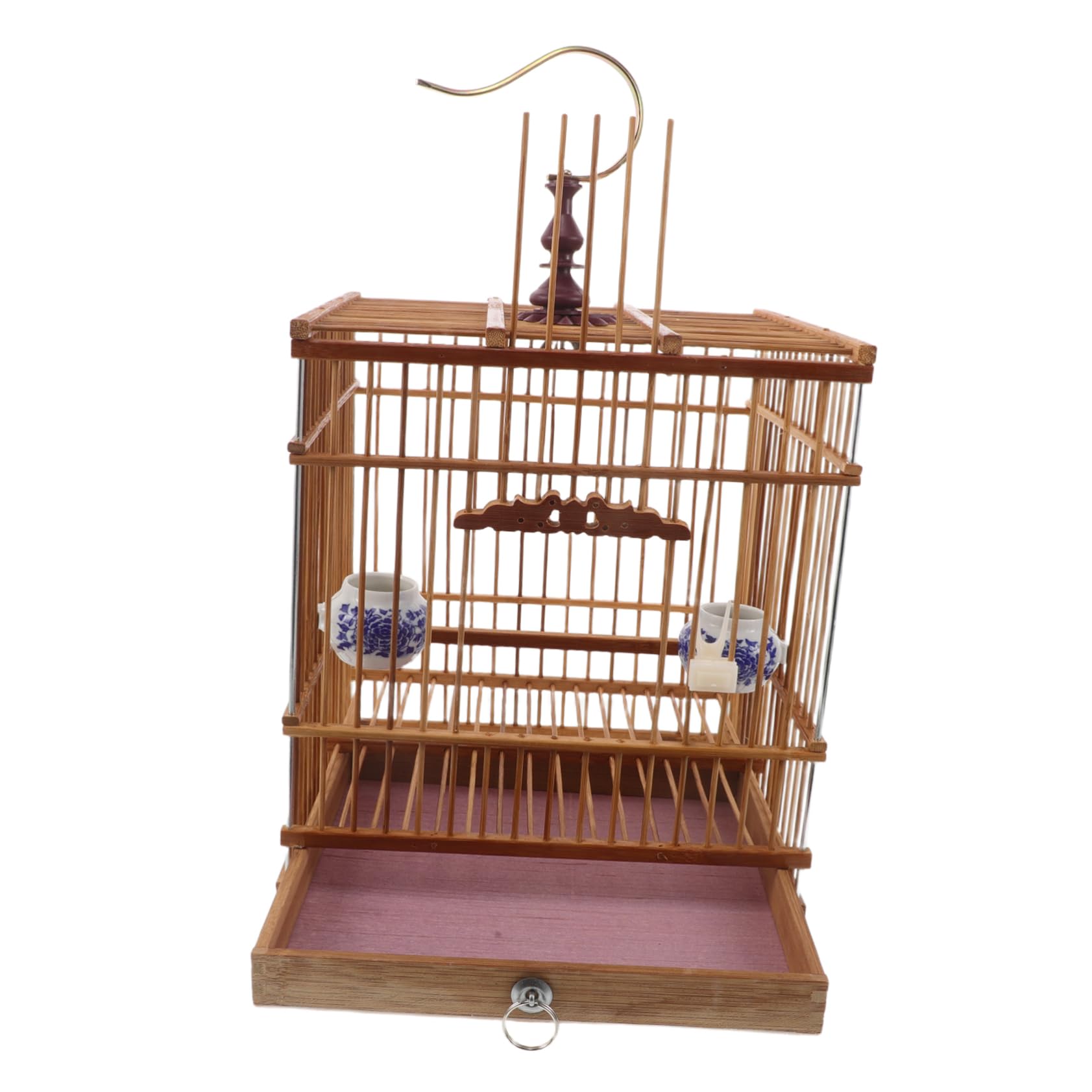 BESPORTBLE Cage à Oiseaux Bambou Habitat Rectangulaire pour Perruches Et Inséparables Support Décoratif pour Jardin Et Balcon