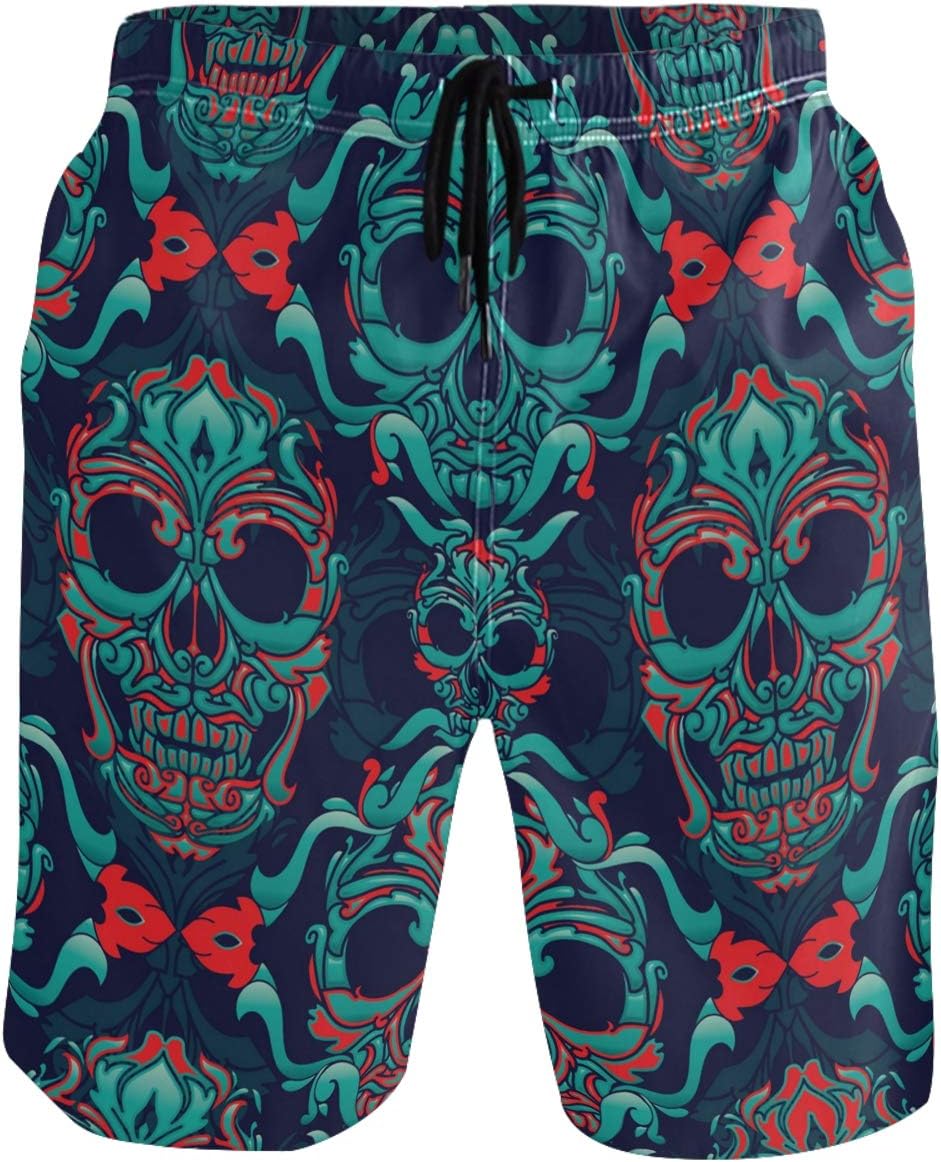 visesunny Men's Novelty Beach Shorts Quick Dry Swimwear Sports Running Swim Board Shorts Bathing Suits Mesh Lining
