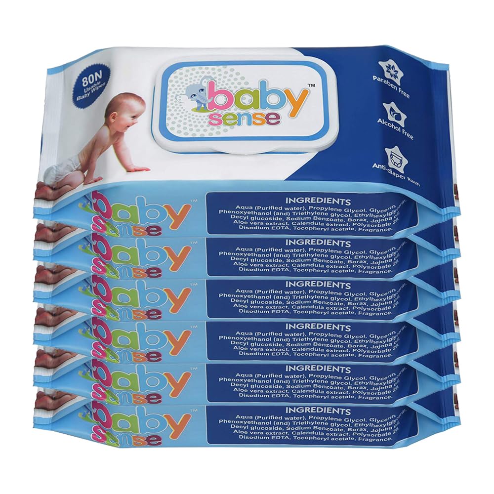 Premium Gentle Soft Cleansing Baby Wet Wipes with Aloe Vera extracts, Jojoba Oil for Mositurizing and Vitamin E Lid 480 Wipes