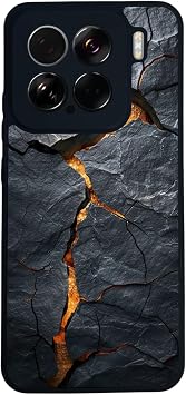 Xiaomi Mi 15 ile Uyumlu Siyah Silikon K l f,  iziklere ve Darbelere Kar  Koruma, Mermer Tasar m