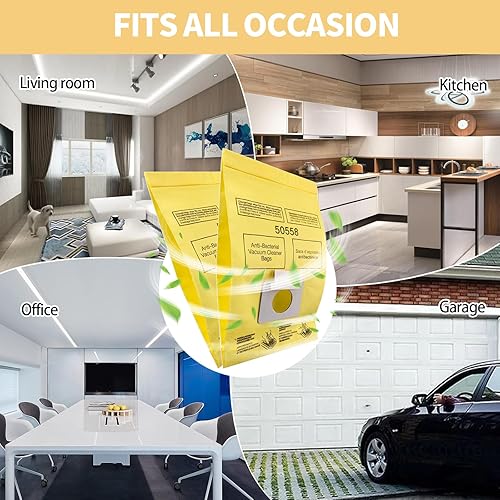 Miniatura 6 de Paquete de 20 bolsas de vacío de repuesto 5055 para recipiente tipo C/Q 5055 50555 50557 50558 50403 50410 53291 tipo C-5 C-18 amarillo