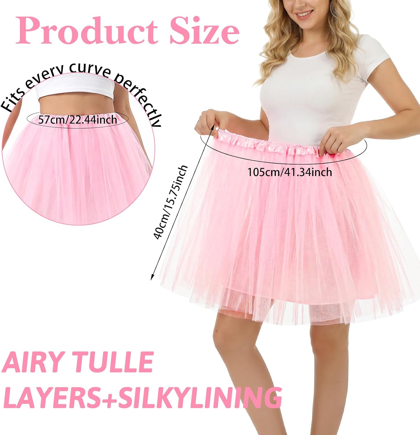 Molain 4 Layers Tutu Fluffy Dance Ballet Bubble Skirt, Pink Tutu Skirts | Pink Tutu Skirts, Vintage Style Short Skirt, for Women, pink skirt, layered ballet skirt