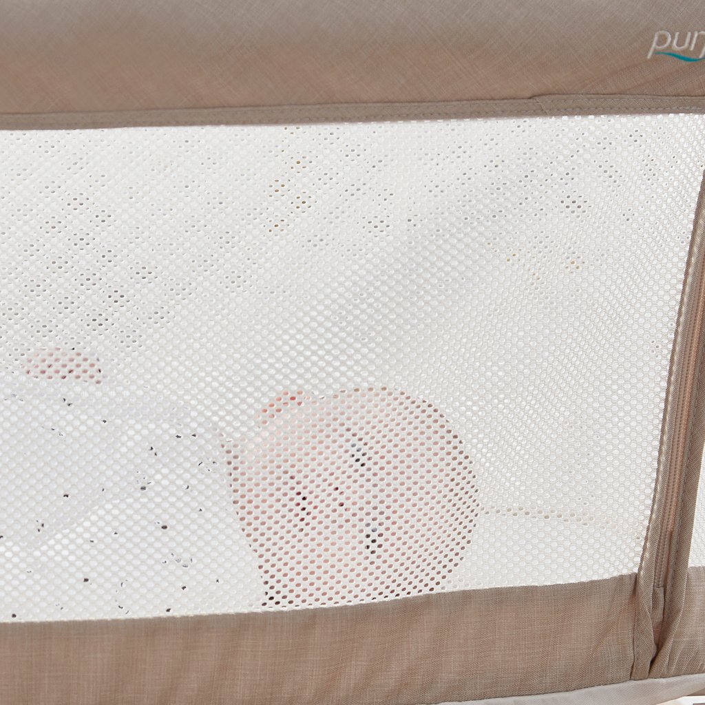 purflo breathable bedside crib