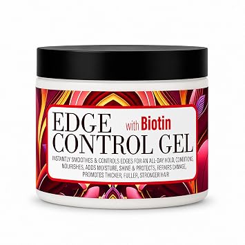 GOOD2GRO BIOTIN Edge Control Gel 4oz Instant Hold, Moisture & Shine, Repair & Restore For Thicker Edges Vegan & Cruelty-Free for Sleek, Healthy Edges