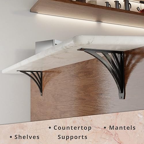 Miniatura 5 de Starby Ravenel Designer Series - Soportes decorativos resistentes para repisas y encimeras magníficamente elaborados para chimenea estanterías o