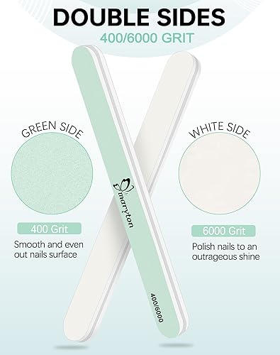 Miniatura 3 de Maryton Kit de pulidor y brillo de uñas, 10 unidades de bloques de pulido de brillo de uñas para pulidor de uñas naturales, lima de pulido de uñas,