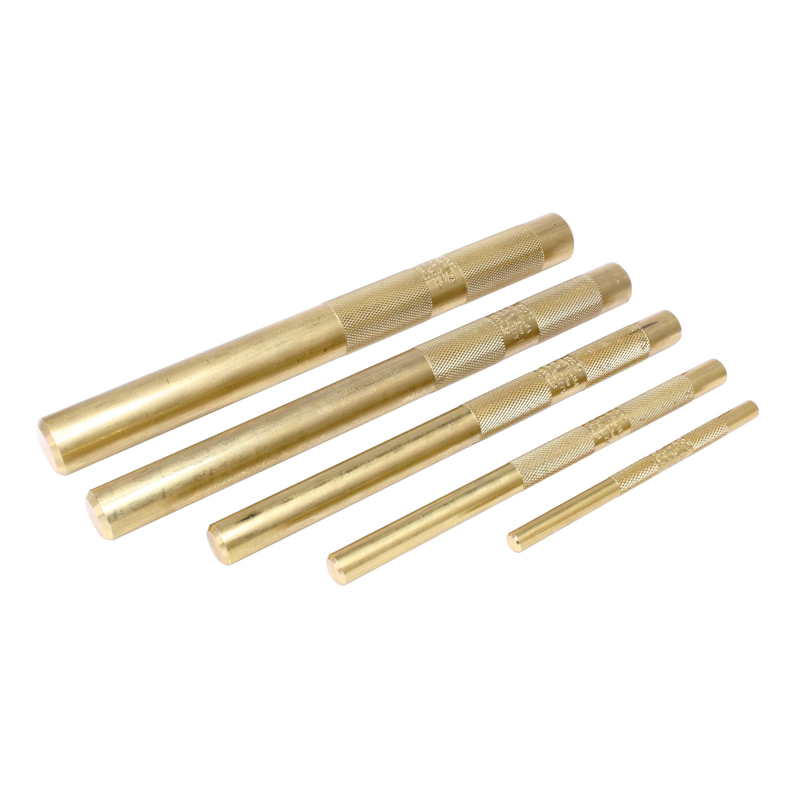 Mayhew 5-Piece Brass Drift Punch Set - USA Made -4