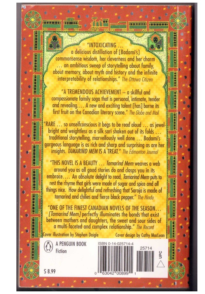 Tamarind Mem [Paperback] Badami, Anita Rau - PT01