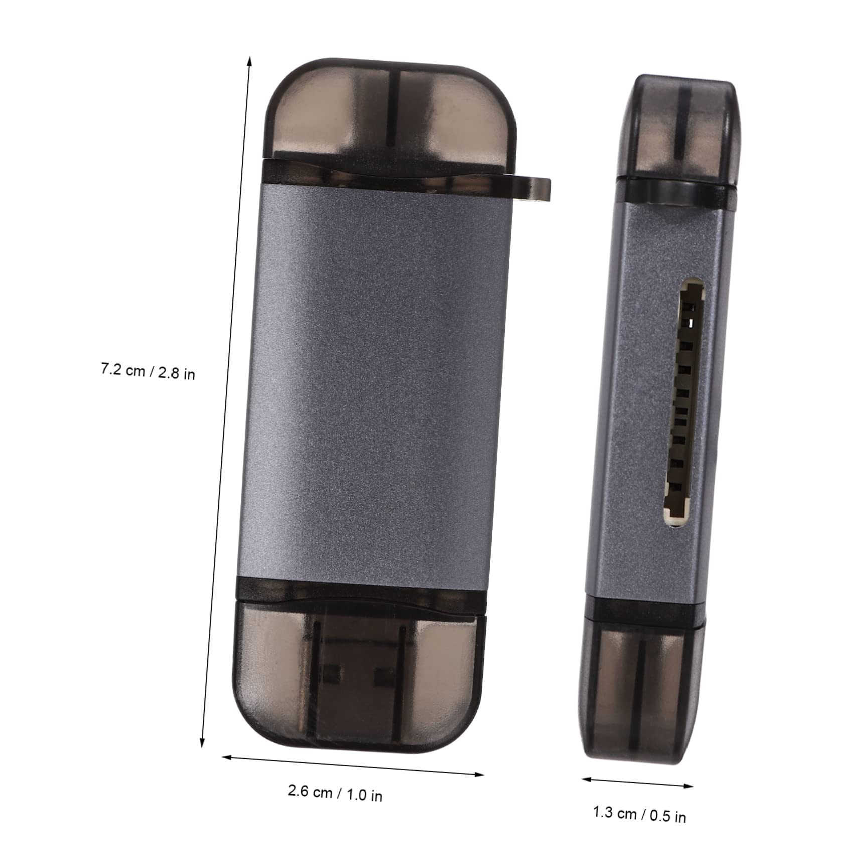 Housoutil 2piezas Lector De Tarjetas Portátil Micro Unidades Compatible Computadoras Teléfonos y Dispositivos c Rápida Diseño Compacto