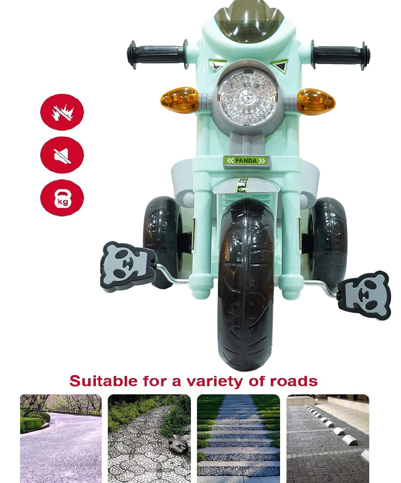 JoyRide Mini Bullet Scooter for Kids Plug & Play with Head Light Cushion Seat High Java Tricycle Smart Design Ride On Tricycle Sky Blue