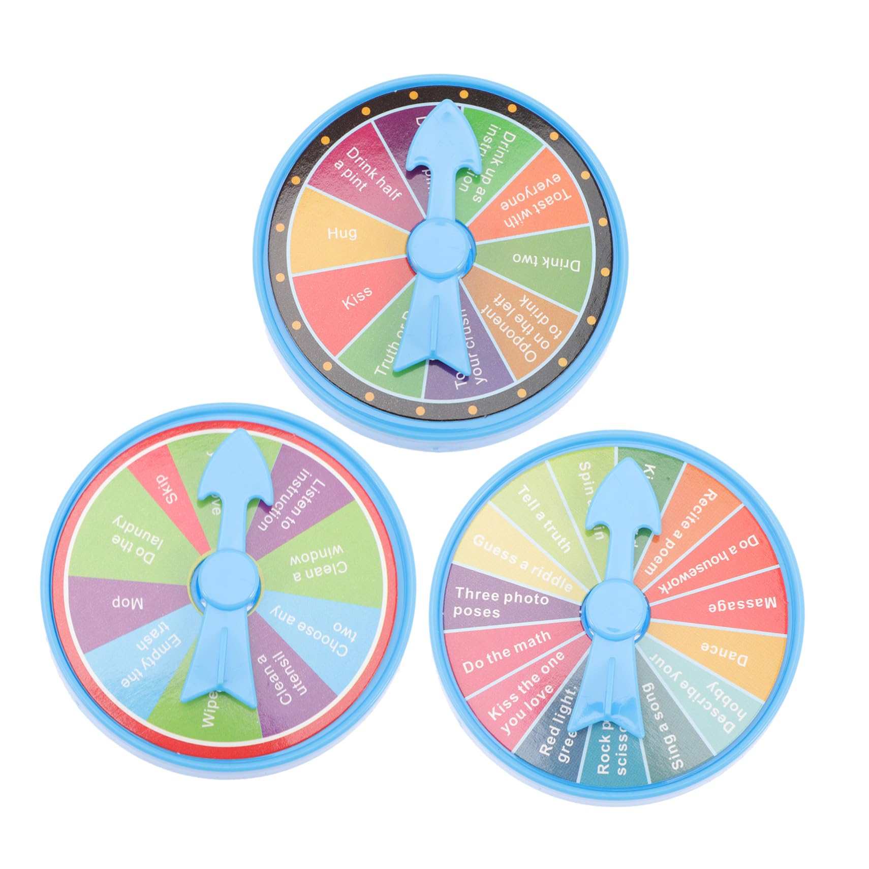 Toddmomy 10 Pack Fortune Wheel Toys Rotating Wheel of Fortune Game Carnival Prize Wheel for Family Gatherings School Events