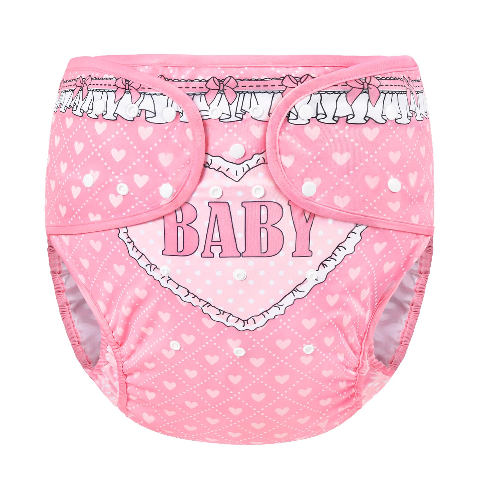 Washable Adjustable Reusable Waterproof Cloth Adult Diaper Wrap Cover - Blushing Baby M
