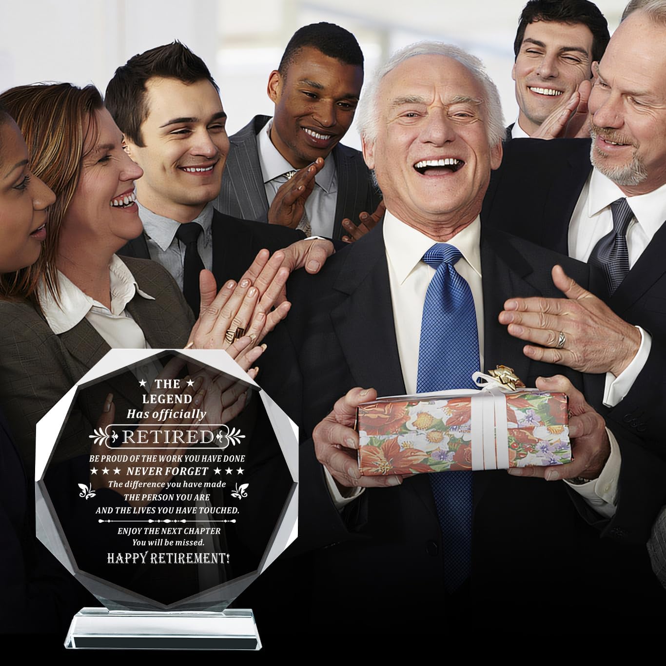 Happy Retirement Gifts for Men Women Present Decorations Crystal Plaque Keepsake Different Best retire Plaque Inspirational Gift for Retired Friends Boss Coworker Teacher mam (Retirement Gift) - Image 6