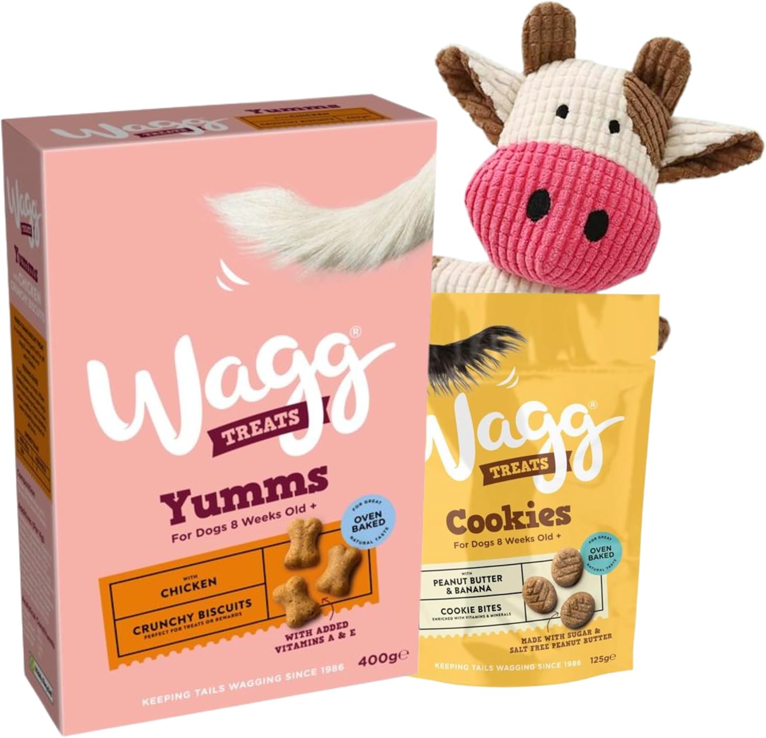 Wagg dog treats Wagg Yumms of Chicken and Wagg Treats with Peanut